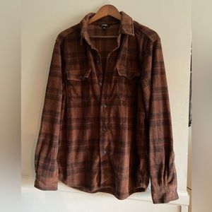 🌸 George 🌸 brown fleece flannel